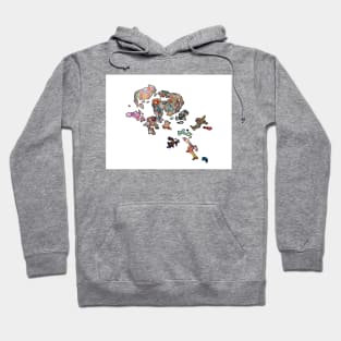 Spirograph Patterned Orkney Islands Map Hoodie